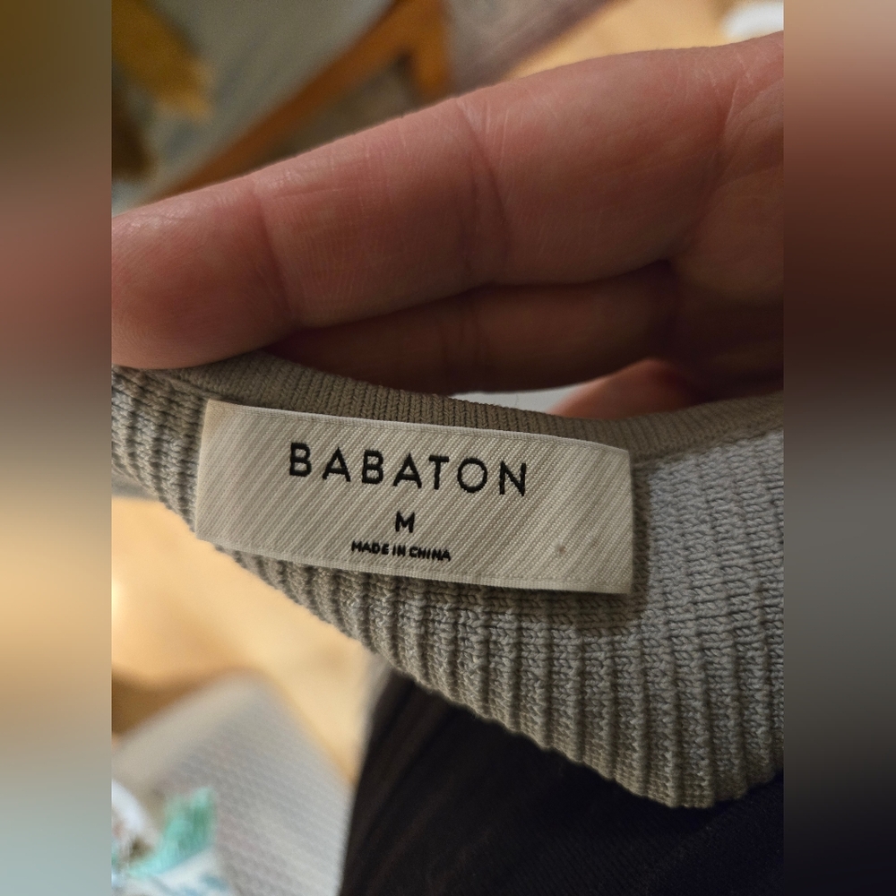 Aritzia Babaton Grey blue ribbed bodycon dress - Picture 5 of 5